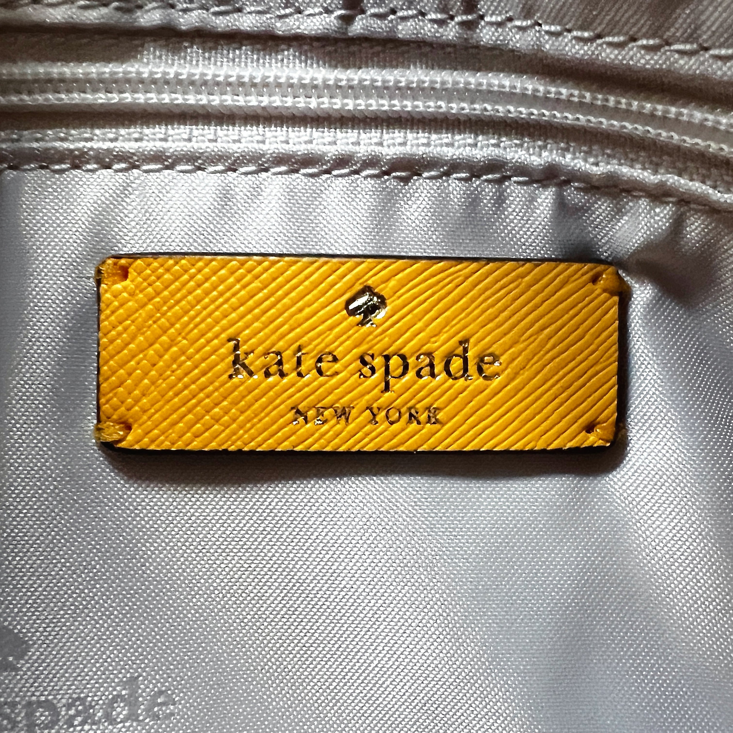 Kate Spade Yellow Leather Front Logo Chain 2 Way Shoulder Bag New with Tags