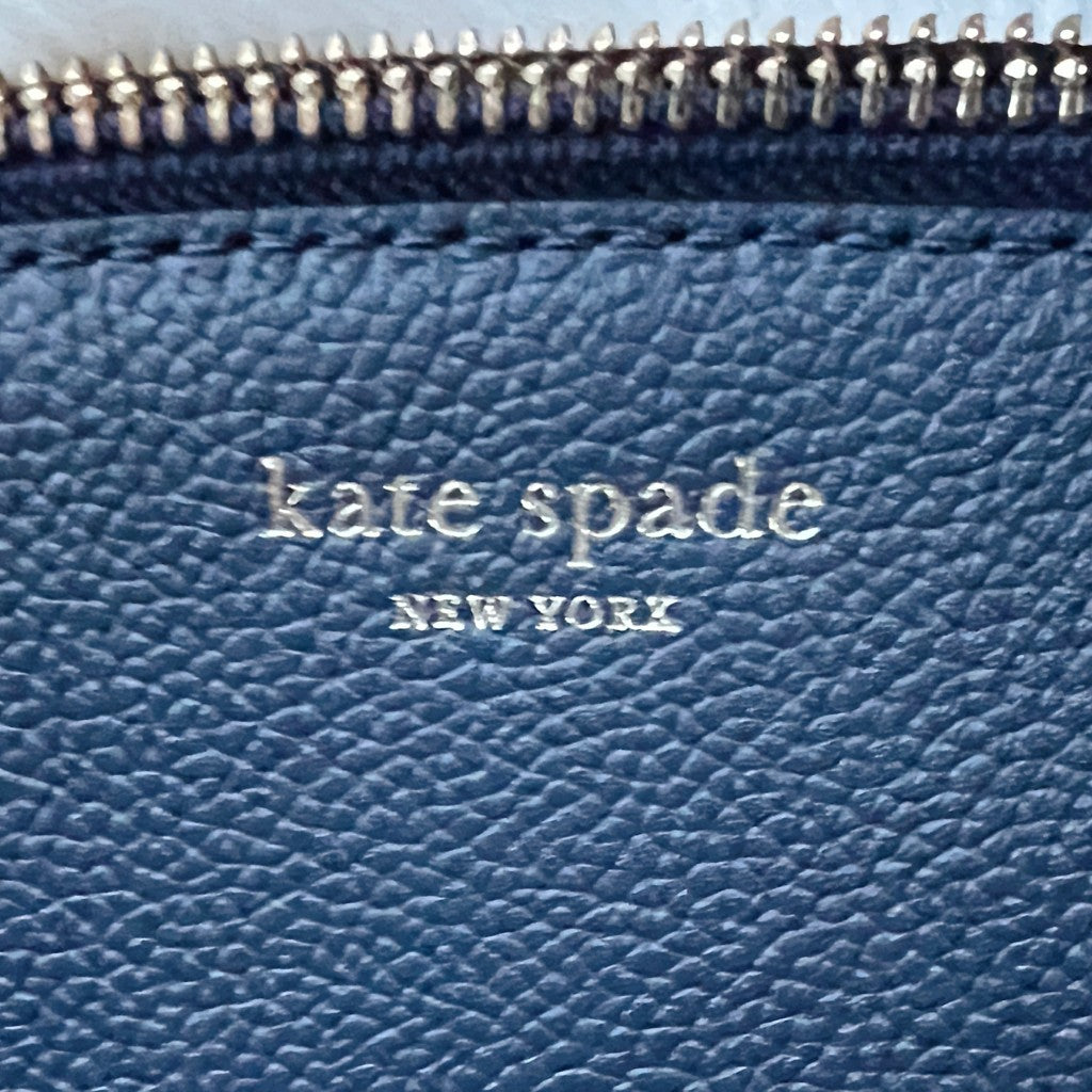 Kate Spade Navy Leather Triple Compartment 2 Way Shoulder Bag Like New