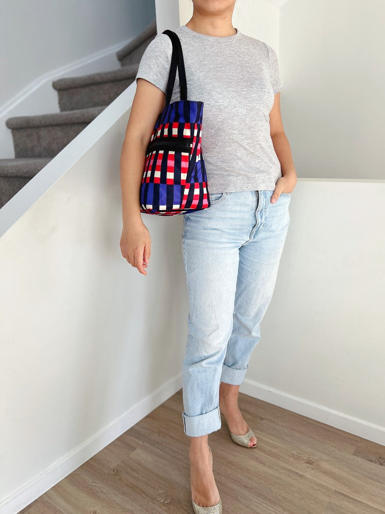 Kate Spade Colour Block Front Logo Large Carryall Shoulder Bag Excellent