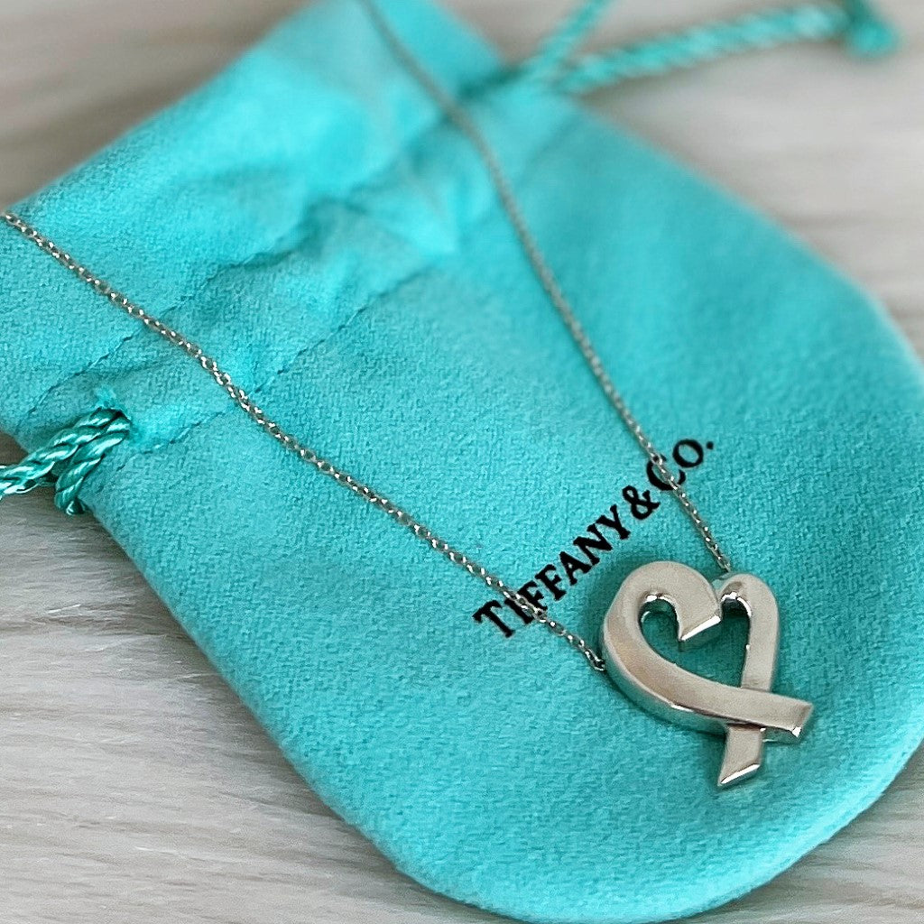 Tiffany & Co Paloma Picasso Silver Loving Heart Necklace