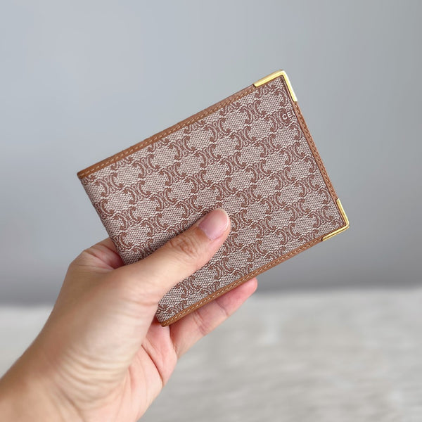 Louis Vuitton Vintage Monogram Tri-Fold Business Card Holder Wallet