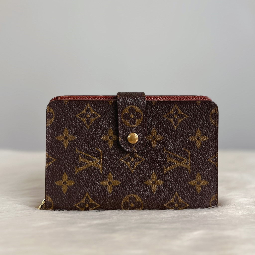 Louis Vuitton Monogram Coin Compartments Wallet + Card Holder Set