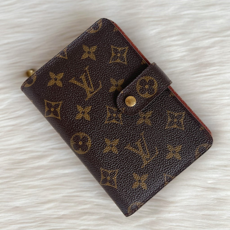 Louis Vuitton Monogram Coin Compartments Wallet + Card Holder Set