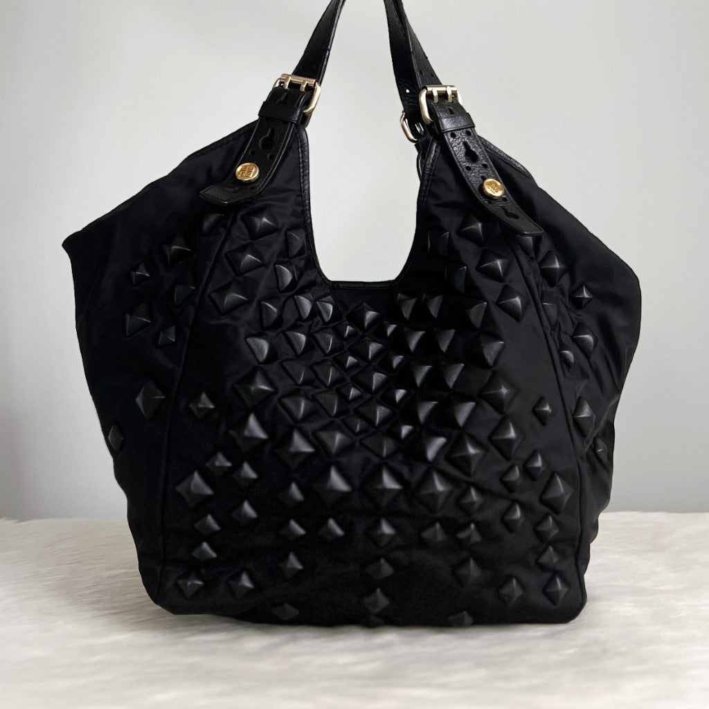 Givenchy Black Signature Sacca Studded Detail Shoulder Bag