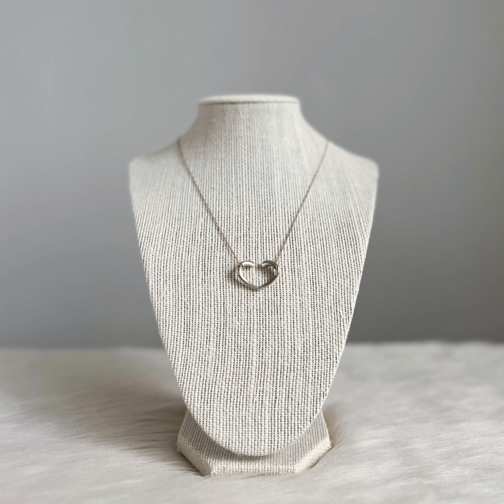 Tiffany & Co. Silver Big Open Heart Necklace