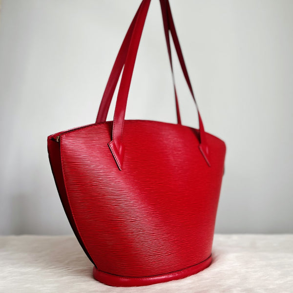 Louis Vuitton Red Epi Leather Saint Jacques GM Large Shoulder Bag