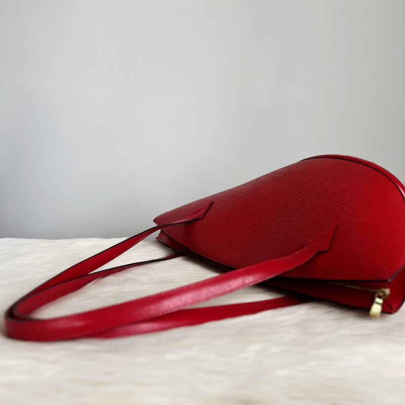 Louis Vuitton Red Epi Leather Saint Jacques GM Large Shoulder Bag