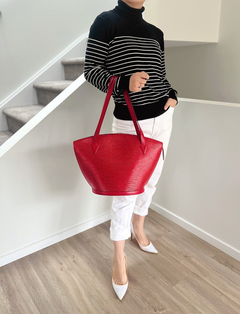 Louis Vuitton Red Epi Leather Saint Jacques GM Large Shoulder Bag – Luxury  Trade