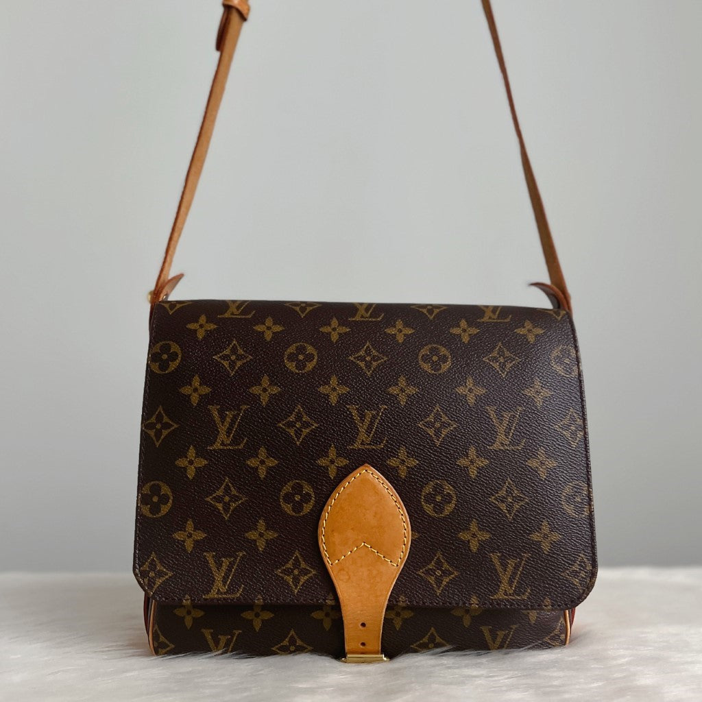 Louis Vuitton Signature Monogram Cartouchiere GM Crossbody Shoulder Bag