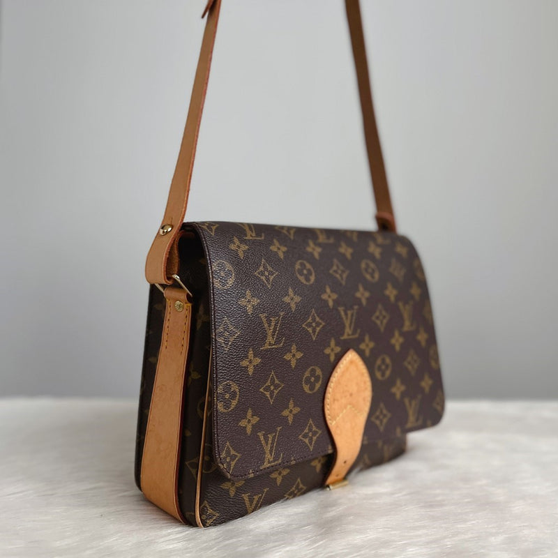 Louis Vuitton Cartouchiere Gm Crossbody Brown Monogram Canvas And Leather  Auction