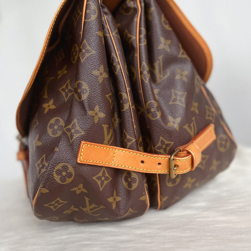 Louis Vuitton Monogram Double Sided Saumur 35 Crossbody Shoulder Bag