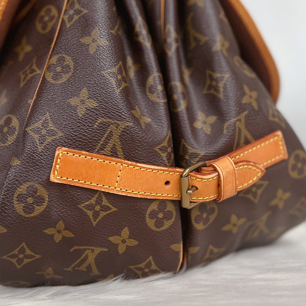 Louis Vuitton Monogram Double Sided Saumur 35 Crossbody Shoulder Bag