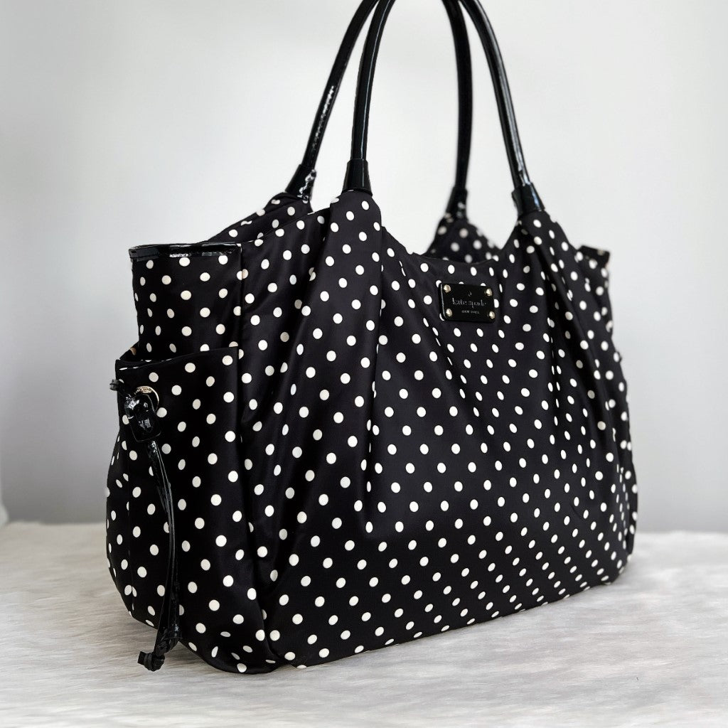 Kate Spade Polka Dot Large Shopper Shoulder Bag with Picnic Mat