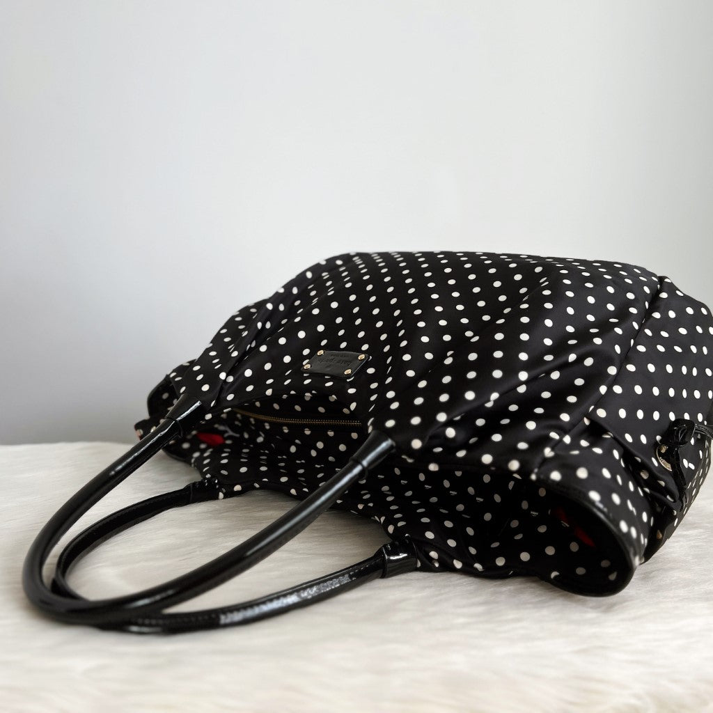 Kate Spade Polka Dot Large Shopper Shoulder Bag with Picnic Mat