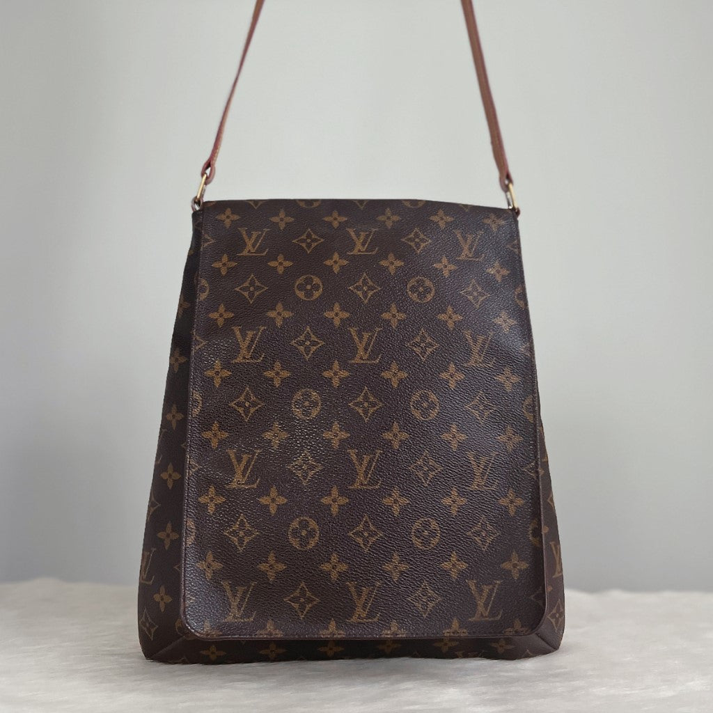 Louis Vuitton Signature Monogram Musette GM Crossbody Shoulder Bag