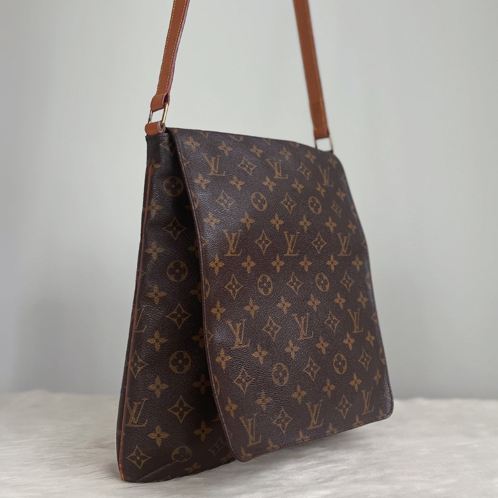 Louis Vuitton Signature Monogram Musette GM Crossbody Shoulder Bag