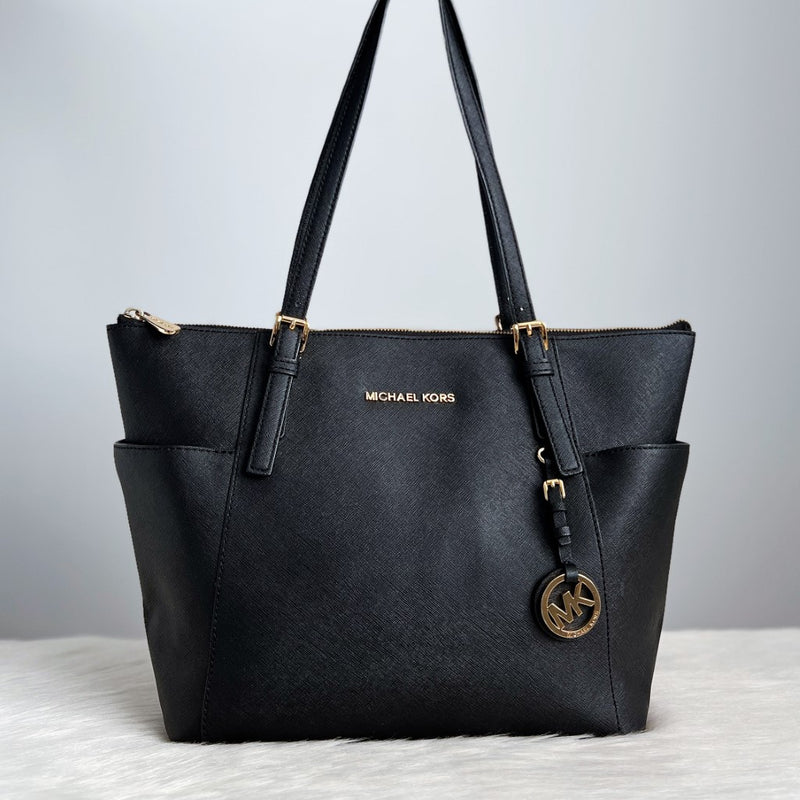 Michael Kors Black Leather Shopper Shoulder Bag