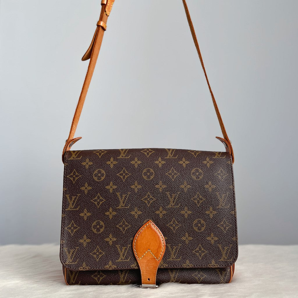 Louis Vuitton Signature Monogram Cartouchiere GM Crossbody Shoulder Bag