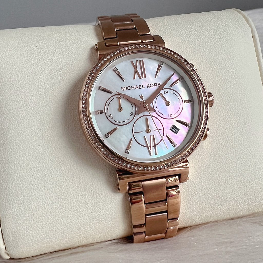 Michael Kors Rose Gold Parker Chronograph Women's Wrist Watch