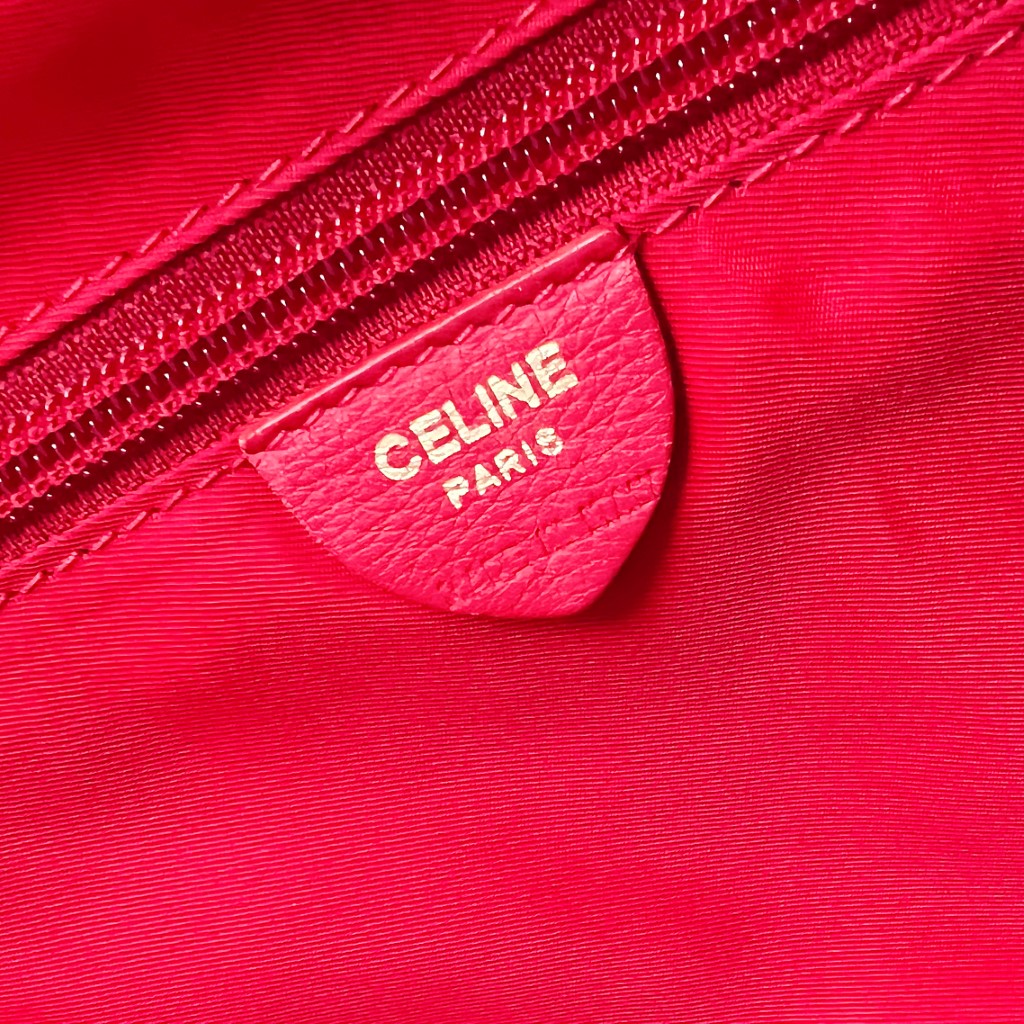 Celine Red Leather Classic Doctor Tote Bag