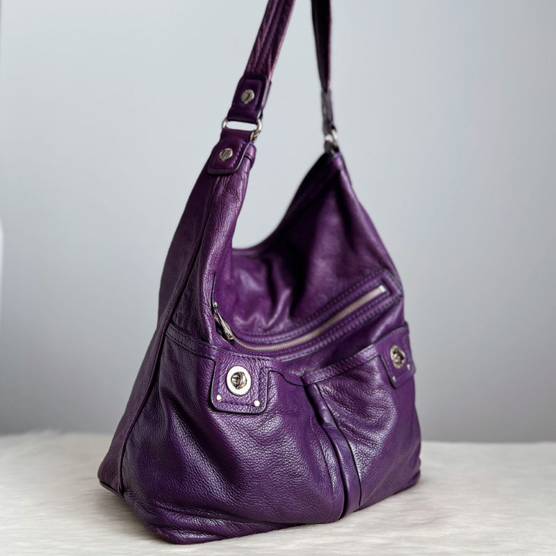 Marc Jacobs Purple Leather Multi-pocket Shoulder Bag