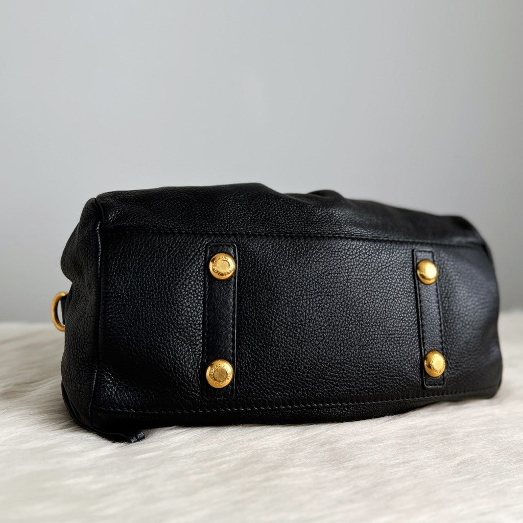 Marc Jacobs Black Leather Classic Q 2 Way Shoulder Bag