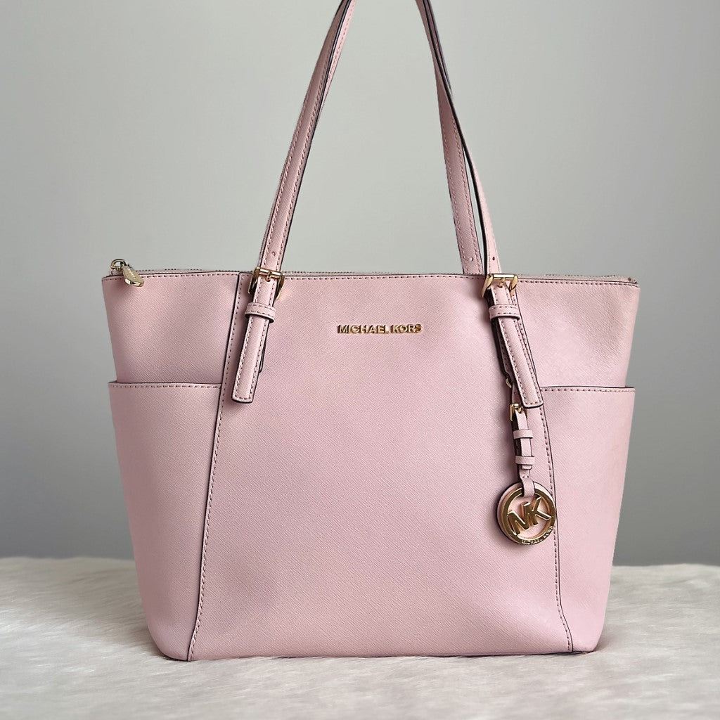 Michael Kors Pink Leather Shopper Shoulder Bag