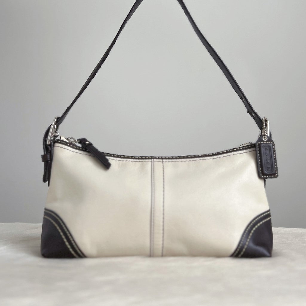 Coach Two Tone Leather Small Shoulder Bag