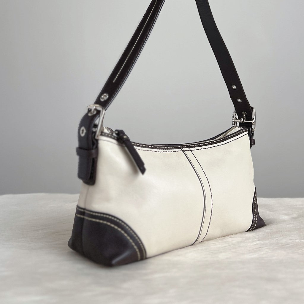 Coach Two Tone Leather Small Shoulder Bag