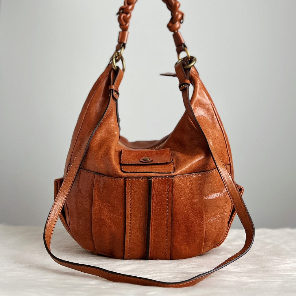 Chloe Caramel Leather Heloise 2 Way Shoulder Bag