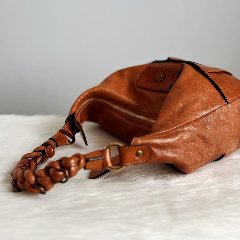 Chloe Caramel Leather Heloise 2 Way Shoulder Bag