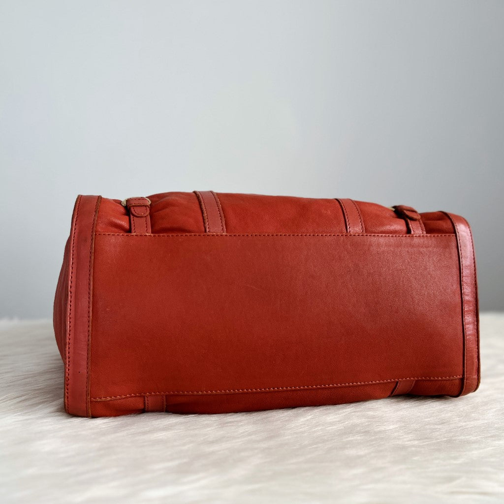 See by Chloe Carrot Leather Front Detail Shoulder Bag