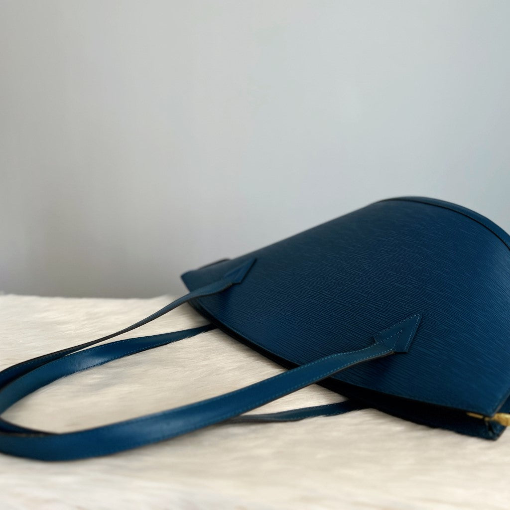 Louis Vuitton Blue Epi Leather Saint Jacques GM Shoulder Bag