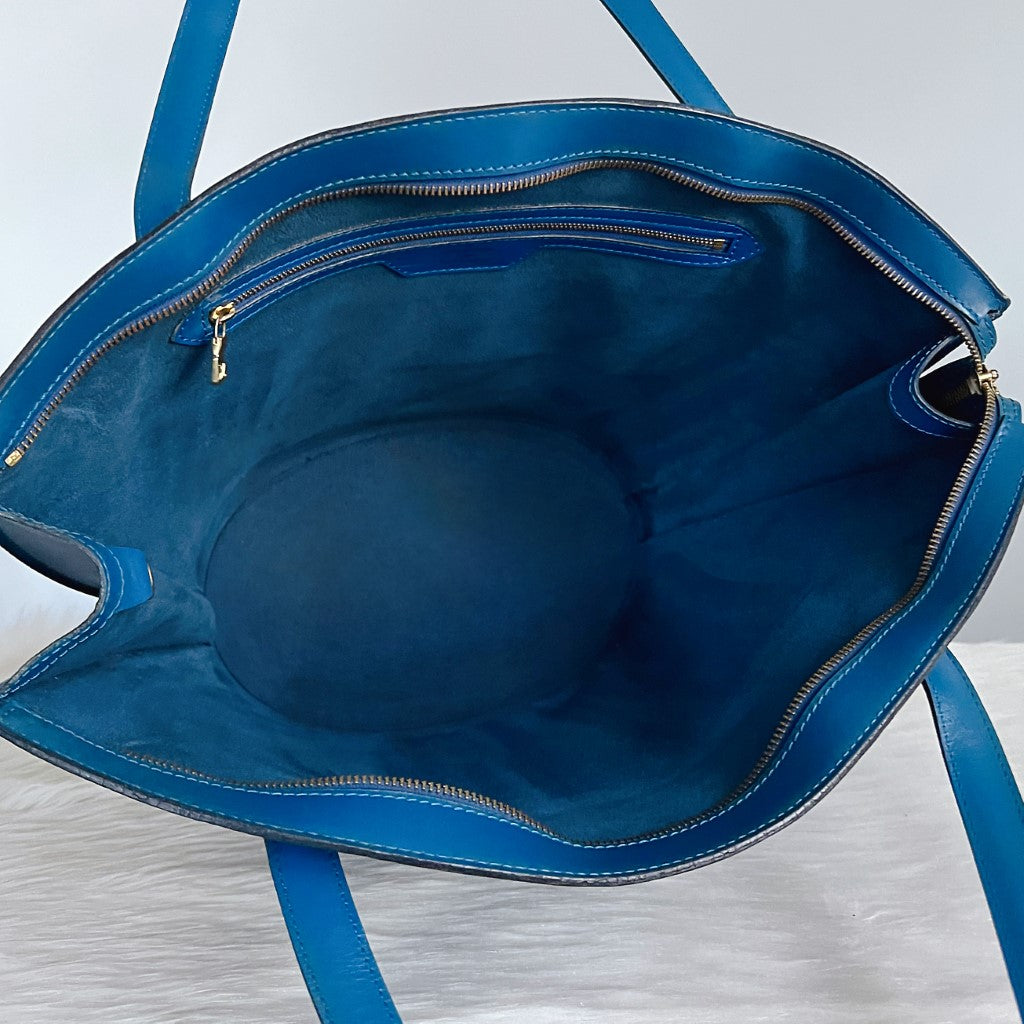 Louis Vuitton Blue Epi Leather Saint Jacques GM Shoulder Bag