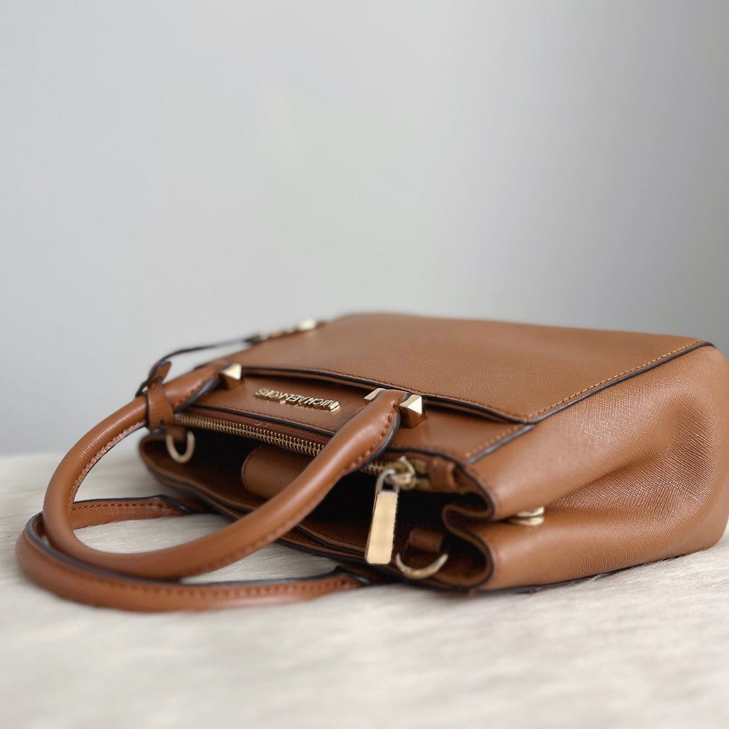 Michael Kors Caramel Leather 2 Way Shoulder Bag