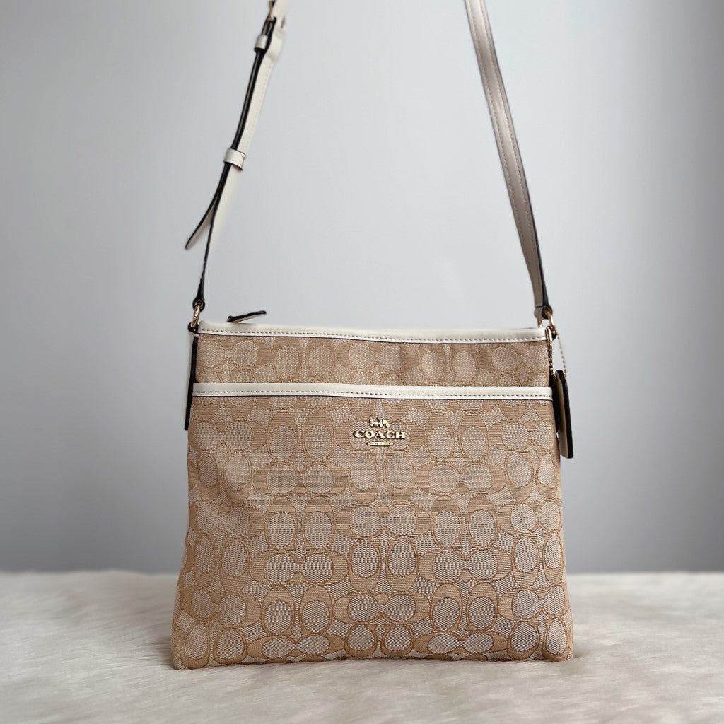 Coach Signature Monogram Crossbody Shoulder Bag