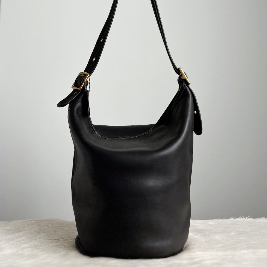 Coach Black Leather Large Bucket Shoulder Bag – Luxury Trade