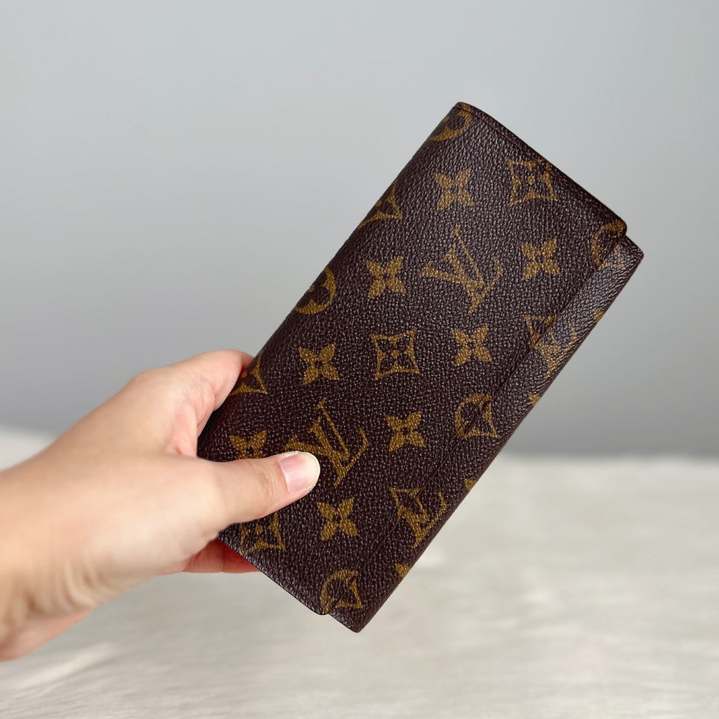 Louis Vuitton Monogram Classic Long Fold Unisex Wallet