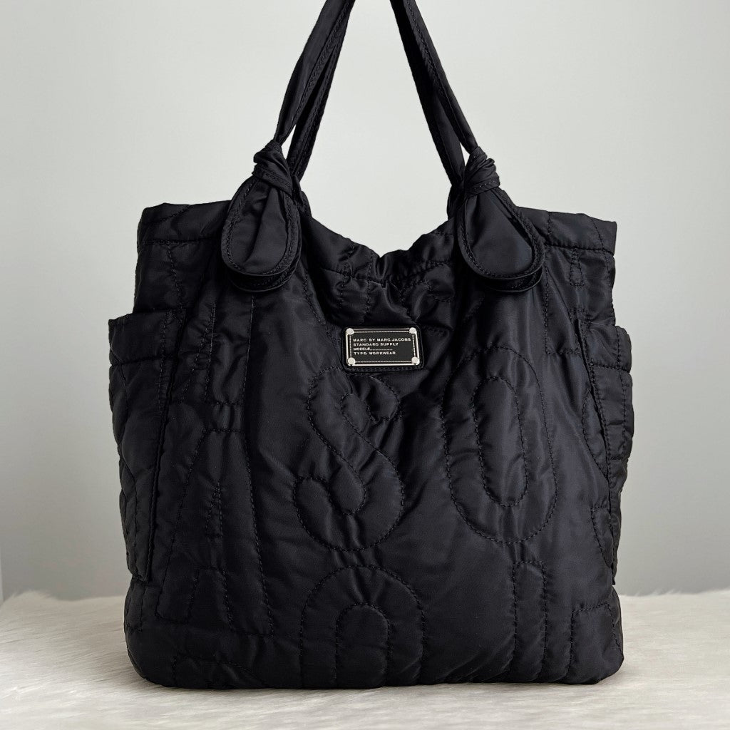 Marc Jacobs Signature Black Large Shopper Shoulder Bag