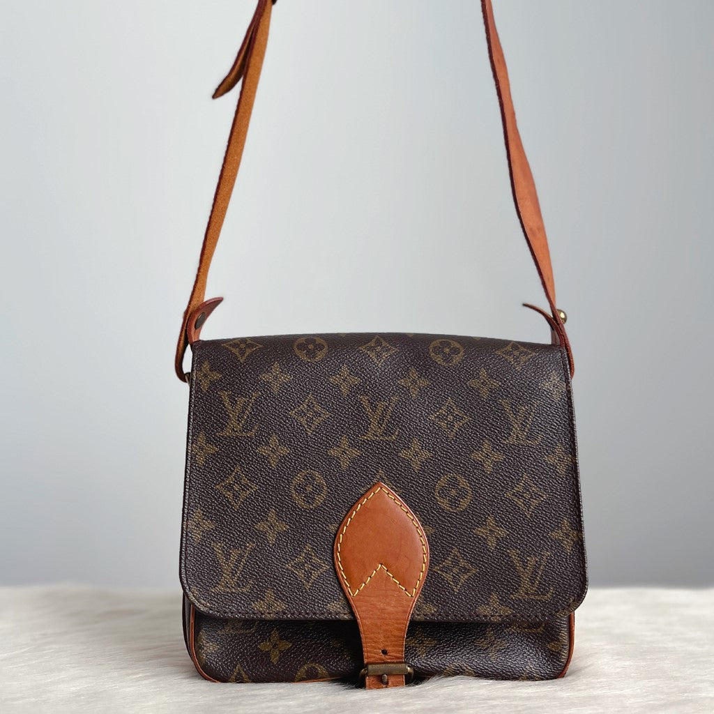 Louis Vuitton Signature Monogram Cartouchiere PM Crossbody Shoulder Bag