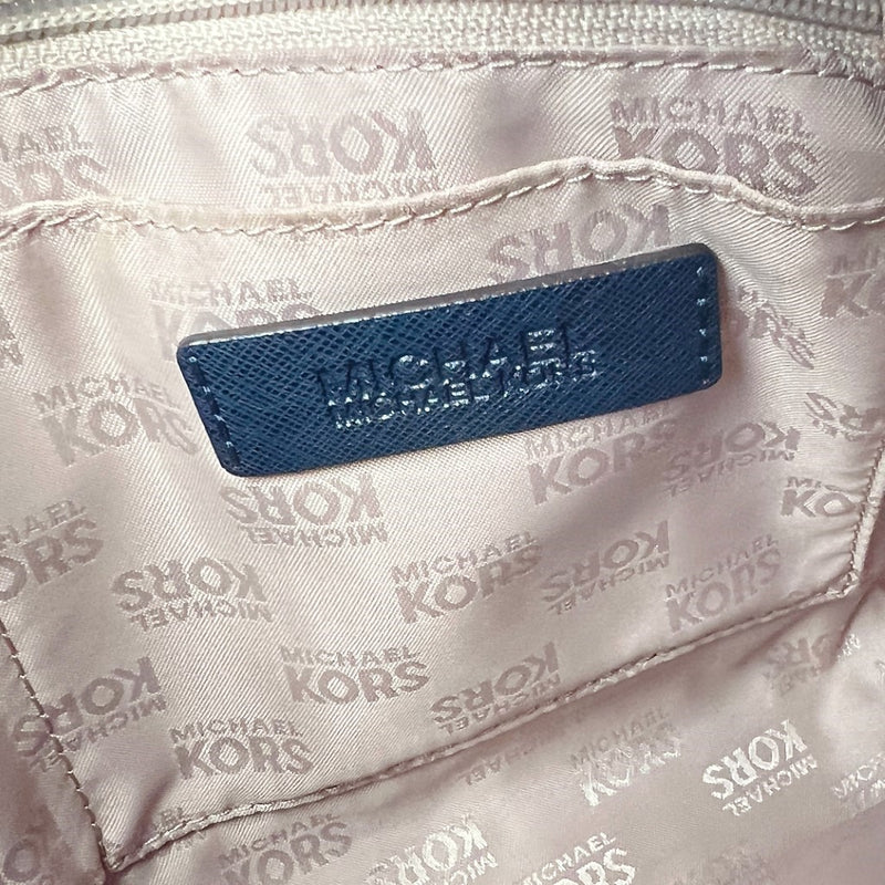 Michael Kors Navy Leather Front Zip Pocket 2 Way Shoulder Bag Excellent