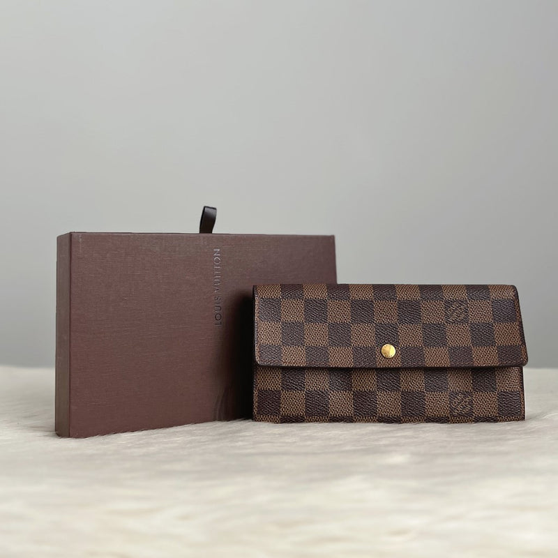 Louis Vuitton Signature Damier Zip Compartment Long Wallet Excellent
