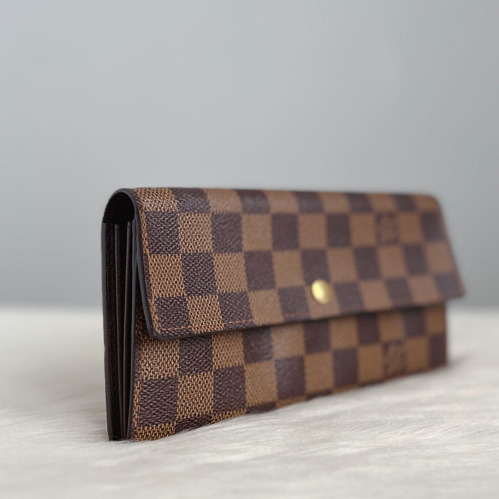 Louis Vuitton Signature Damier Zip Compartment Long Wallet Excellent