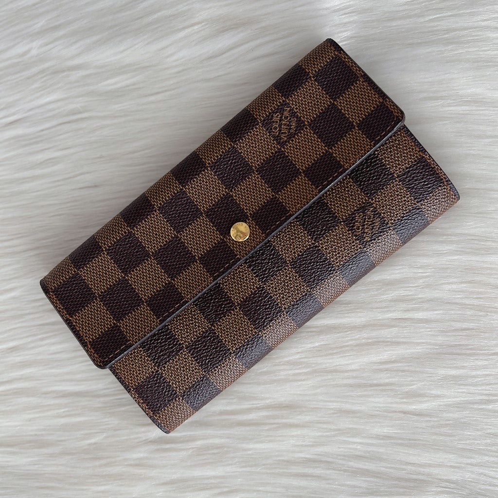 Louis Vuitton Signature Damier Zip Compartment Long Wallet Excellent