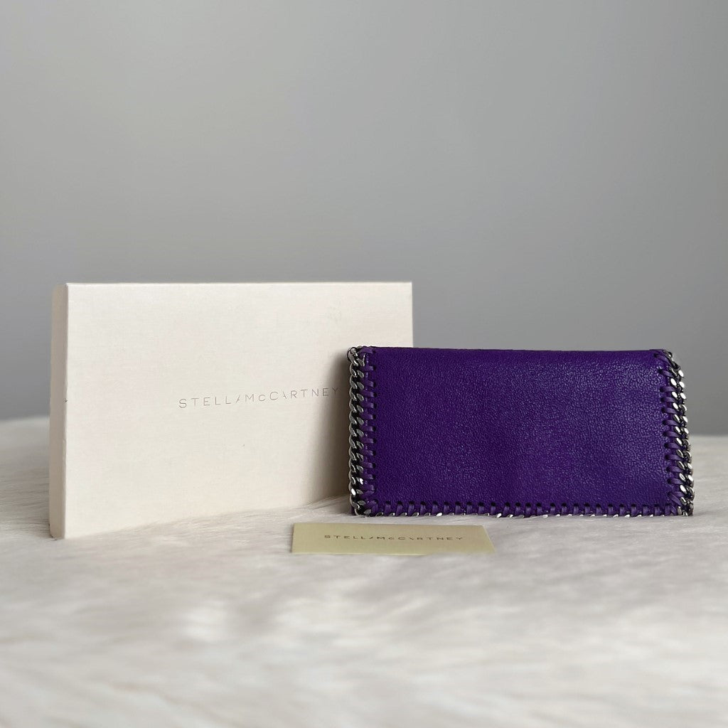 Stella Mccartney Purple Signature Falabella Long Wallet Excellent