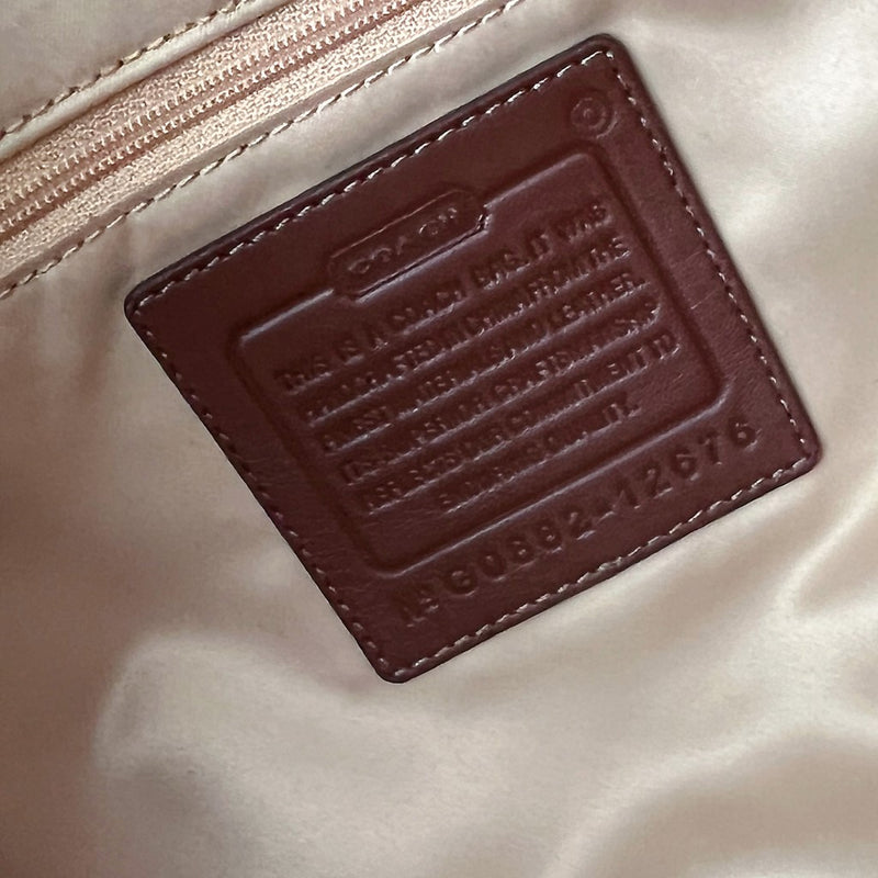 Coach Signature Monogram Front Pocket Shoulder Bag