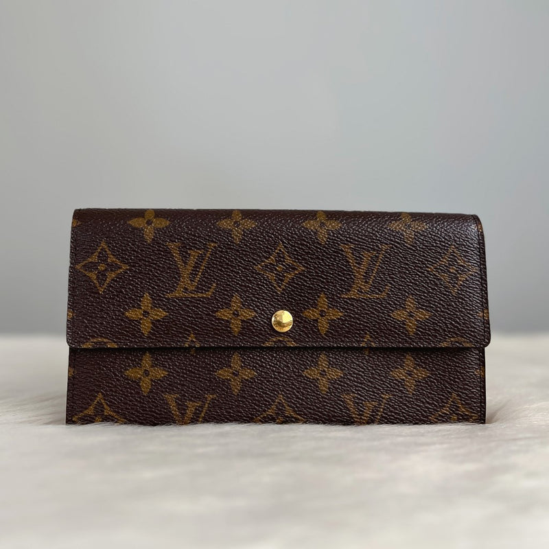 Louis Vuitton Signature Monogram Zip Compartment Long Wallet Excellent