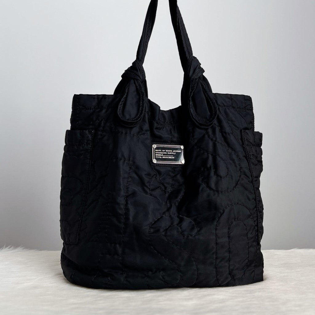 Marc Jacobs Signature Black Shopper Shoulder Bag