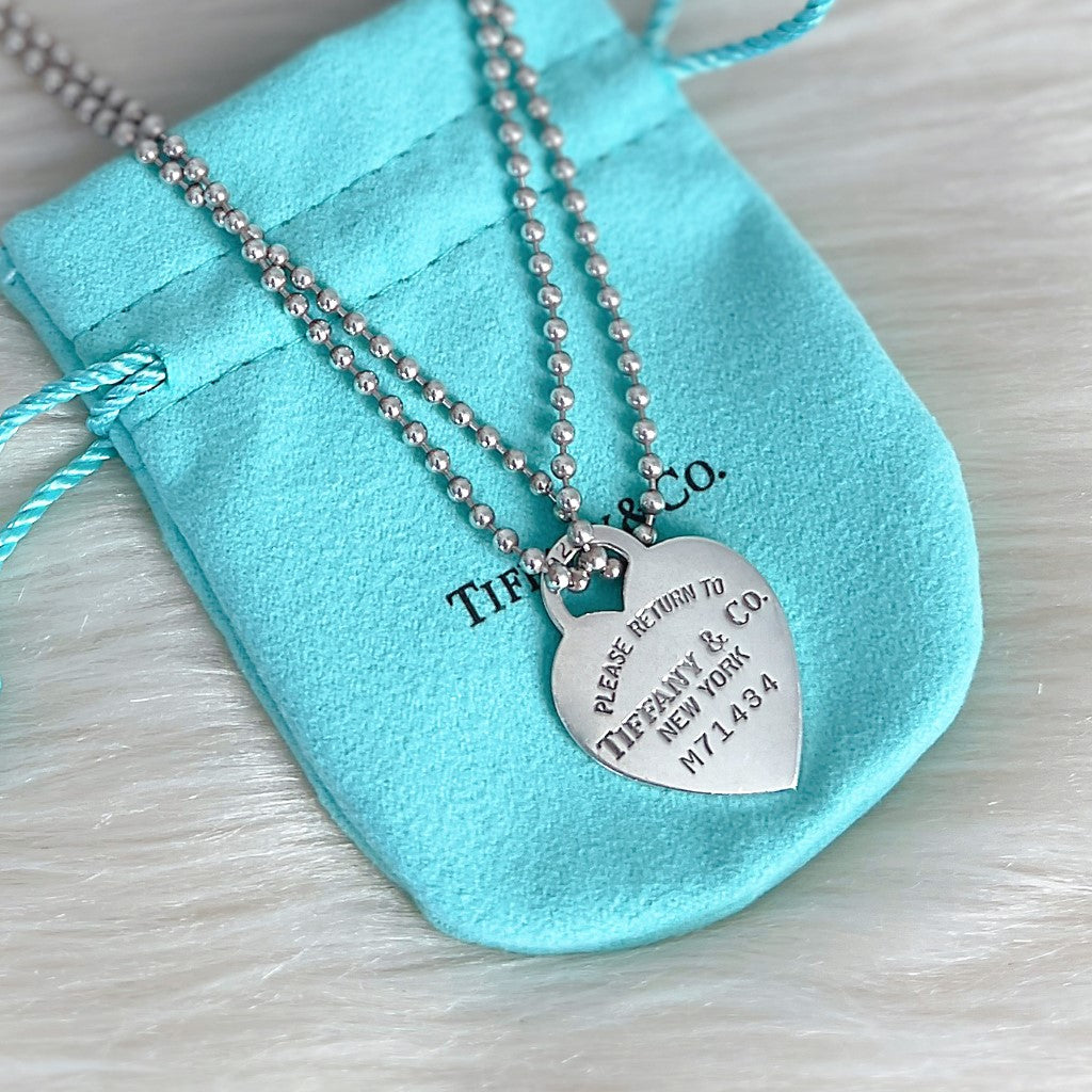 Choker Tiffany Heart Dog Tag Necklace Dog Tag Necklace Tiffany