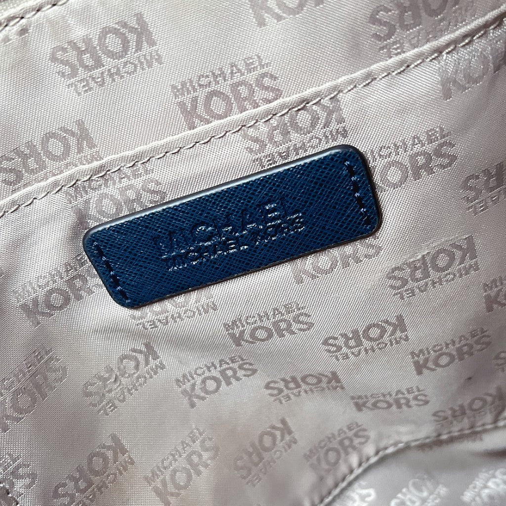 Michael Kors Navy Leather Shopper Shoulder Bag